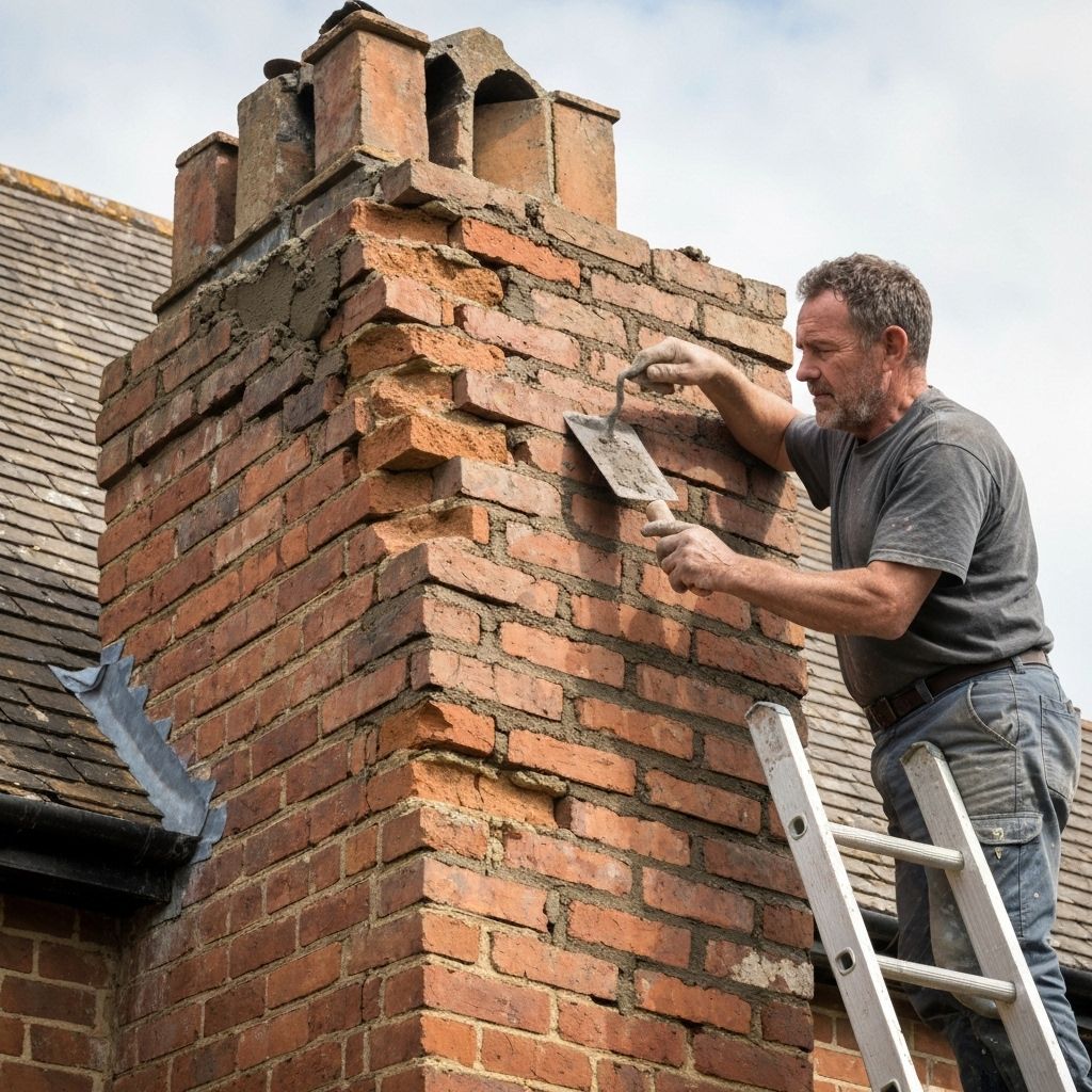 Professional chimney repair work